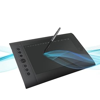 【中古】グラフィックドローイング デジタルタブレット 8192 レベル チルト機能 電池不要のペン android 8 プレス 16 ソフトキー