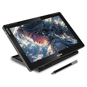 【中古】QOYUE 16固定ディスク グラフィック経口避妊薬, 16固定ディスク 15.6 in IPS グラフィック絵を描くことタブレットディスプレイモニター 1920*1080 16K 翦断応力気泡管水準器 申し受ける式