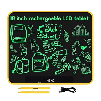 【中古】【未使用】18インチの大人の手書きタブレット,落書き用の充電式カラーLCD描画パネル