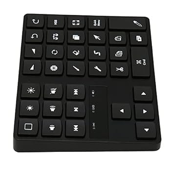 【中古】ミニドローイングキーボード 35キー ワンハンド エルゴノミック ドローイングショートカットキーボード for OS X高性能ワイヤレスキーパッドホワ
