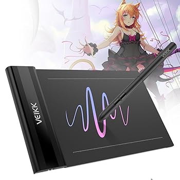 【中古】VEIKK S640 書き込みため桶 6×4in スマホ相応う 持ちはこぶ助けになる 板ため桶 筆圧感知8192座標軸 偏った考えさがし当てる±60° ワット数不必要書き込み 書き込み経口避妊薬 小間絵