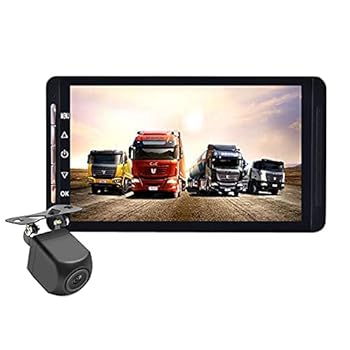 【中古】【未使用】12/24V車対応 大型車向けドライブレコーダー 7インチ液晶モニター 暗視仕様 25m配線付バックカメラ 前後カメラ同時記録 1080P Gセンサー 循環録