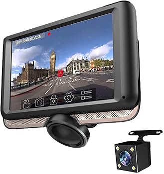 【中古】東京Deco ドライブレコーダー 360度 全方位 4.5インチ液晶 前後カメラ [室内撮影＆リアカメラ搭載] 自動録画 ドラレコ タッチパネル G-Sensor 日