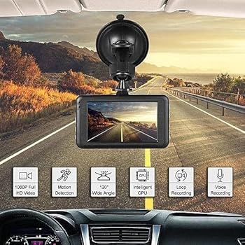 【中古】【未使用】Black Box ドライブレコーダー 1080P G-Sensorルーピングカーカメラ - 内蔵マイク、120度角度、3インチLCDスクリーン、Gセンサー