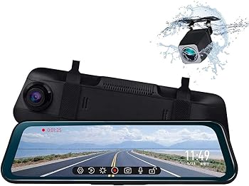 【中古】【未使用】9.66インチフルスクリーンドライブレコーダー 1080P録画 前後カメラ 同時録画 右ハンドル仕様 地デジTVノイズ対策済 LED信号機対応 12V/24V両用|AJIMURA-SHOP