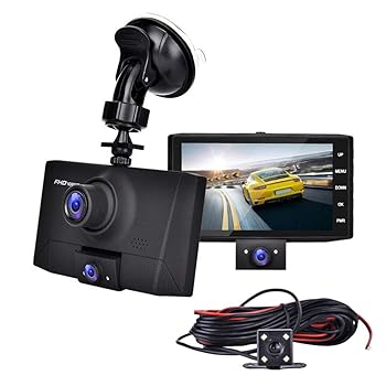【中古】【未使用】Yinxi ドライブレコーダー 前後カメラ 4インチ1080P HD 170度超広角 デュアルドライブレコーダー 循環録画 エンジン連動 駐車監視 モーション検
