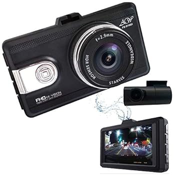 【中古】【未使用】フルハイビジョン ドライブレコーダー FS-D1001 前後2カメラ SONYレンズ STARVIS搭載 Gセンサー HDR LED信号対応 あおり運転対策