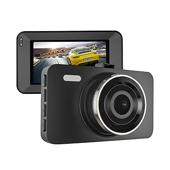 【中古】ドライブレコーダー、FHD 1080Pドライビングレコーダー、3インチLCDスクリーン、150°広角レンズ、HDR、スーパーナイトビジョン、Gセンサー、ル