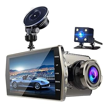 【中古】【未使用】ドライブレコーダー、フルHD 1920x1080P、自動車運転レコーダー、4インチ、170度広角、スーパーナイトビジョンセンサー、24時間パーキングモード|AJIMURA-SHOP
