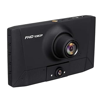 【中古】【未使用】ドライビングレコーダー 1080P 3レンズオートループ録音駐車場監視リアビューミラーカーDVRカメラ 広角ドライブレコーダー (色 : Black, Size :