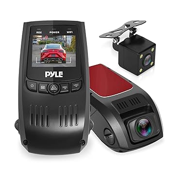 【中古】【未使用】Pyle PLDVRCAM74 ダッシュカム バックDVRモニター - 1.5インチ デジタルスクリーン リアビュー デュアルカメラ ビデオ録画システム フルHD 1080p|AJIMURA-SHOP