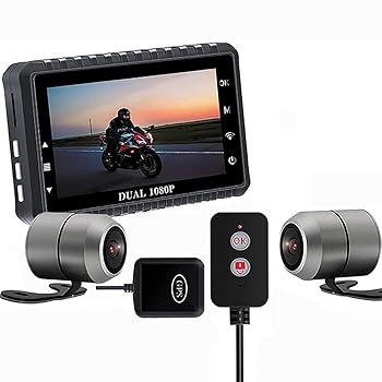 【中古】1080pデュアルダッシュカム DVR、140°ワイドアングルドライブレコーダー、ナイトビジョン、 WIFI、GPS、G. - 加工、有線コントロール、オートバ