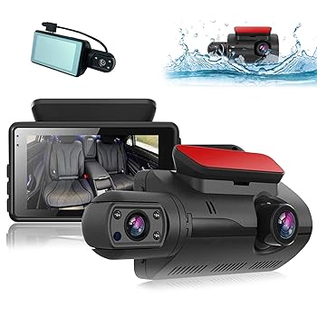 【中古】1080P デュアルパネル フロント&インテリア カーカメラ ナイトビジョン カーカム キャブ クラッシュロック付き パーキングモニター 最大サポート