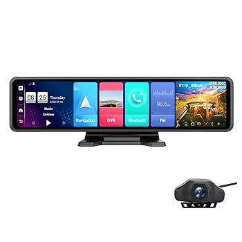 【中古】【未使用】XRC TECH車のダッシュボードandroid ドライブレコーダーミラー型4Gネットワーク12インチのタッチスクリーンを備えたダッシュカムWifi GPS Blueto