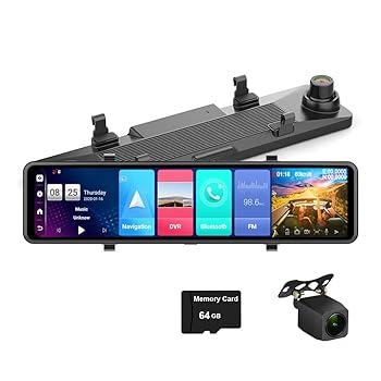 【中古】【未使用】XRC TECH android ドライブレコーダーミラー型4Gネットワーク12インチのタッチスクリーンを備えたダッシュカムWifiGPSBluetoothADASデュアルカメ｜AJIMURA-SHOP