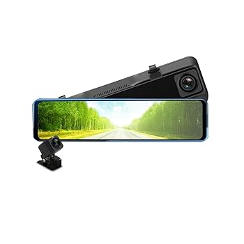 【中古】ドライブレコーダー 12インチ 前後カメラ ミラー型 バックカメラ あおり運転対策 FHD 2K 1296P 200万画素 170度広角 常時録画