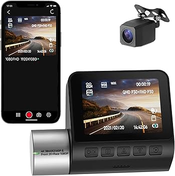 【中古】【未使用】ドライブレコーダー 前後カメラ 360度回転リアカメラ フルHD4K 3840x2160p フロント2K+リア1080P 170°広角録画 Gセンサー WiFiナイトビジョン 2