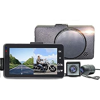 【中古】【未使用】Boxonly オートバイ ドライビングレコーダー 防水 デュアルレンズ ビデオ HD 1080p ドライブレコーダー 前後 バイクカメラ