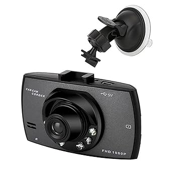 【中古】車用ドライブレコーダー、1080PフルHDダッシュカム、2.4インチ車DVRカメラ付き、120°広角カメラと24時間駐車モニター、ループ録画、取り付け簡