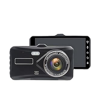 【中古】フロントとリアのダッシュカム、4インチIPSスクリーン付き車用ドライブレコーダー、1080PダッシュボードカメラとフルHD 170°広角カメラ、24時間