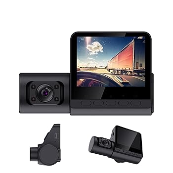 【中古】3ウェイドライブレコーダー,360&deg;回転トリプルダッシュカム | 170&deg;広角 2.4インチ IPS スクリーン 防水 ダッシュカム ナイトビジョン パーキン｜AJIMURA-SHOP