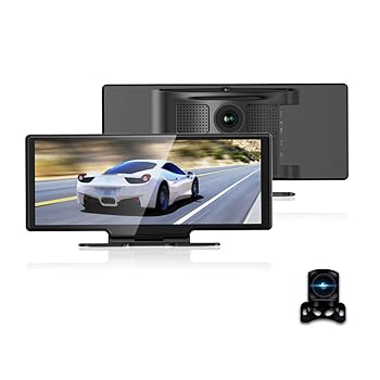 【中古】【未使用】ALXFFBN 4K DVR ダッシュ カメラ フロント & リア ドライブ レコーダー 10.26 インチ タッチスクリーン付き Carplay Android Auto 内蔵 FM WiFi