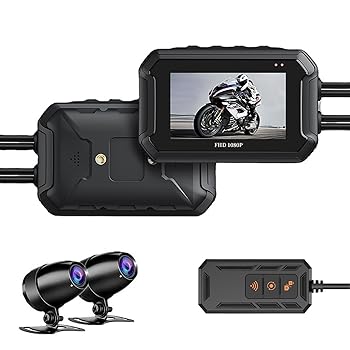 【中古】GPSオートバイダッシュカム、30fps 3インチDVRドライブレコーダー、デュアル1080P HDカメラ、IP67防水、Gセンサー、ループ録画、EISアンチシェイ