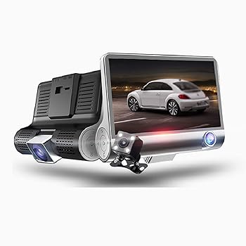 【中古】【未使用】ドライブレコーダー 4インチの車の前後3つの記録運転レコーダーのビデオ駐車場監視ループビデオHD