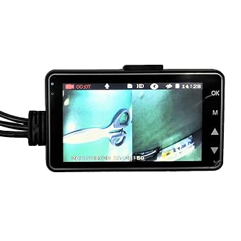 【中古】【未使用】MAKIVI バイクドライブレコーダーHD前後デュアル録画バイク用品