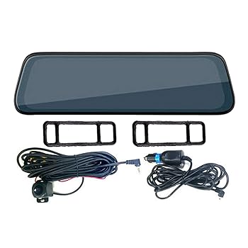 【中古】【未使用】ミラードライブレコーダーフロントとリア | 1080p 10 インチ バックミラー カメラ | 動体検知ダッシュカム フロントおよびリア広角ナイトビジョ