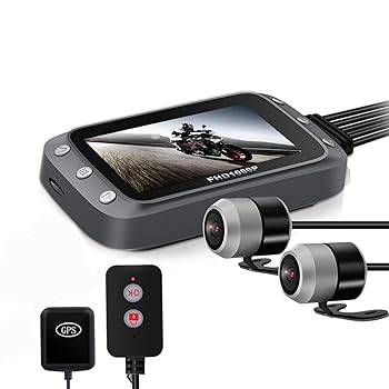 【中古】【未使用】バイク用ドライブレコーダー 1080Pフロント&720Pリアカメラ Wi-Fi GPS 3.0インチIPSスクリーン スーパーナイトビジョン ループ録画 24時間モニタ