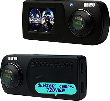 【中古】ドライブレコーダー 360°カメラ 前後2つ搭載 720VIEWを実現 車内からの死角を極限まで軽減 WDR対応で夜間に強い GPS内蔵でマップと連動 全天球