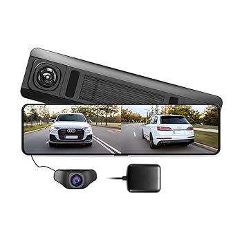 【中古】【未使用】XRC TECH 11.26インチタッチスクリーン自動車ドライブレコーダー2 K+1080 PバックミラーGPS自動車Dvrバックカメラ付きWDRナイトビュー24 Hパーキ