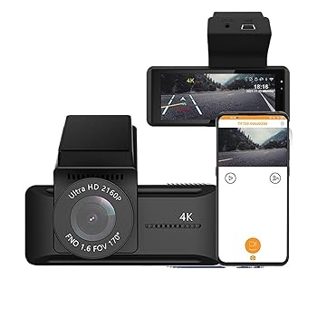 【中古】【未使用】前後カメラ ダッシュカム 4K GPS Wifi 24H 駐車場 2160P 車 DVR 3.16 インチビデオレコーダー 1080P バックミラーカメラ付きナイトビジョンブラ｜AJIMURA-SHOP 40,477円