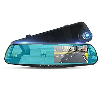 【中古】【未使用】前後カメラ 4.2 インチ大画面バックミラータコグラフデュアルレンズ HD 1080P ナイトビジョンカービデオレコーダー汎用 ドライブレコーダー (色