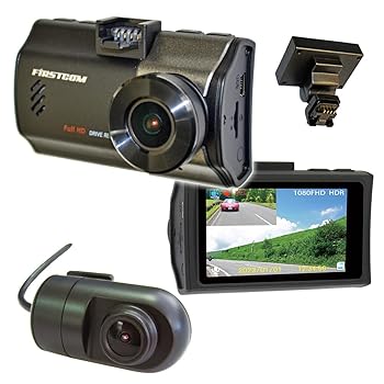【中古】F.R.C. エフ・アール・シー FIRSTCOM 日本製 FC-DR226W PLUS (W) GPS付属 前・後方2カメラ 200万画素 Full HDドライブレコーダー STARVIS/HDR 搭｜AJIMURA-SHOP
