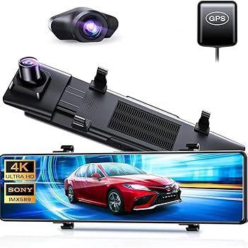 【中古】【未使用】ミラー型 ドライブレコーダー 【12インチIPS大画面&4K 高画?】 ドライブレコーダー ミラー型 伸縮式カメラ ミラレコ ドライブレコーダー 前後カ