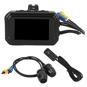 【中古】オートバイダッシュカム 1080P WiFi 150° 広角 フロントとリアデュアル録画ナイトビジョンドライブレコーダー ATV UTV スノーモービル用