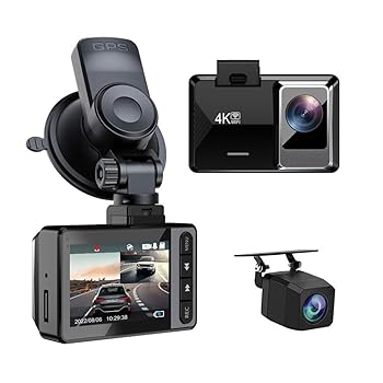 【中古】【未使用】WiFi 4 Kドライブレコーダー、自動車前後のデュアルカメラハイビジョン夜視車載DVRの24時間駐車監視ブラックボックスに適用