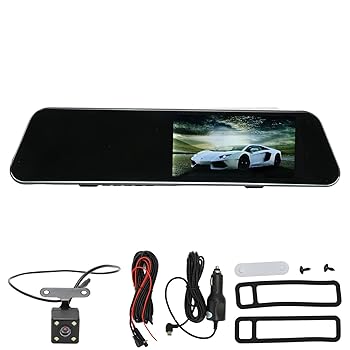 【中古】車載用ビデオカメラ 170度広角レンズ 4.3インチモニタ 駐車監視 1080 PフルHDドライブレコーダー 自動録画 バックミラー型ダッシュカム リアカメ|AJIMURA-SHOP