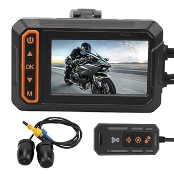 【中古】オートバイダッシュカメラオートバイデュアルダッシュカメラデュアルレンズフロントとリア1080P 3インチIPSスクリーンIP67防水ドライブレコーダ|AJIMURA-SHOP