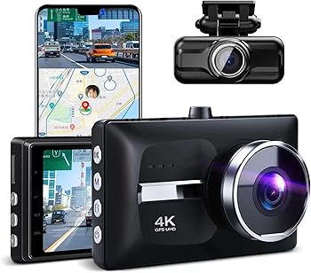 【中古】DWCQRTM ドライブレコーダー 車載 ドラレコ 前後2カメラ 170度超広角 4K ドラレコ車載カメラ 3インチ液晶画面 HDR/WDR画像補正技術 エンジンON/O