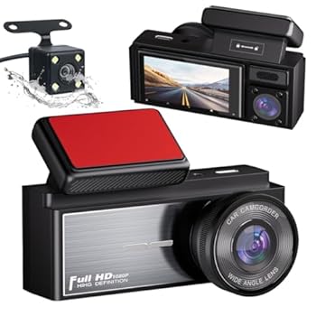 【中古】【未使用】3ウェイ車載WIFIドライブレコーダ、2インチ背面カメラ付き車載DVR、1080 P前後カメラ夜視リング記録レコーダ|AJIMURA-SHOP