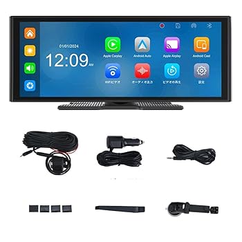 【中古】TKSTKS ドライブレコーダー 4K録画カープレイヤー CarPlay Android auto対応 9.33インチ液晶 IPSタッチスクリーン ミラーリング対応 画面2分割対