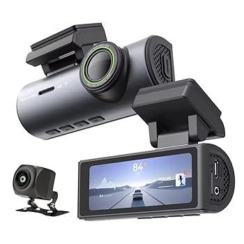 【中古】【未使用】4K WIFIデュアルレンズドライブレコーダー、ミニ3.2インチ車載DVR、1080Pブラックボックス付き前後カメラ、夜視カメラ、駐車監視カメラ