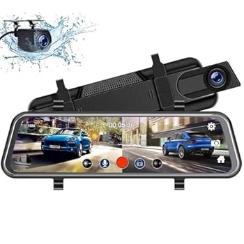 【中古】ドライブレコーダー ミラー型 【10インチタッチパネル式】10806PフルHD ドラレコ 前後2カメラ 170度超広い視角 HDR/WDR 画像補正 動体検知 自動｜AJIMURA-SHOP