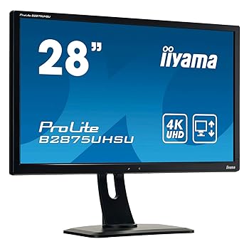 【中古】iiyama 4K 管する 見せびらかす B2875UHSU-B1 (28in/1ms/TN非光輝/DisplayPort,HDMI,D-sub,DVI-D/昇降/3年言いはなつ)