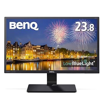 【中古】BenQ 管する 見せびらかす GW2470HL 23.8in/盛りだくさん固定ディスク/AMVA+/スリムベゼル/HDMI2取り合わせ,VGA端子/青みともし火助け出すPlus
