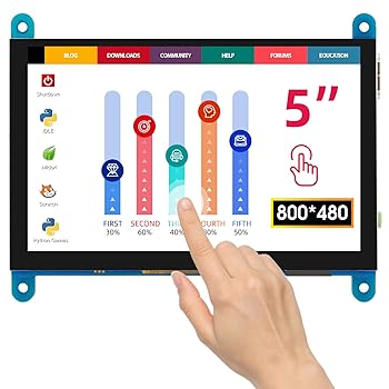 【中古】【未当て嵌める】ELECROW 5in 移動性管する Raspberry Pi用 移動性見せびらかす LCD 見せびらかす 携帯型管する 800*480 タッチパネルモニター R