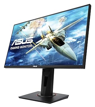 【中古】ASUSゲーミングモニター24.5in VG258Q(1ms/144HZ/HDMI/DP/DVI/スリムベゼル/G-SYNC?相応う/FreeSync相応う/フリッカーフリー/昇降中枢/VESA